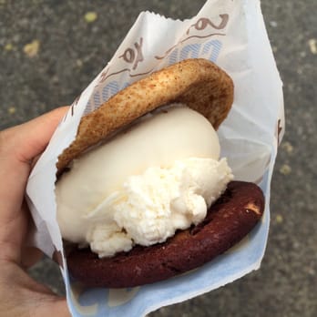 CREAM - Snickerdoodle, red velvet cookies + vanilla ice cream. - Desserts Near Me - Berkeley, California CREAM - Snickerdoodle, red velvet cookies + vanilla ice cream. - Desserts Near Me - Berkeley, California