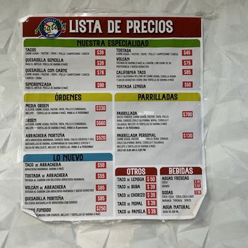 Asadero Acatlan de Juarez - Menu - Mexican Near Me - Mexicali, BCN