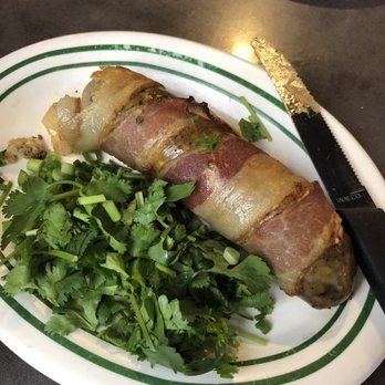 Deckhand Oyster Bar - Boudin wrapped in Bacon heck yeah! - Seafood Near Me - Austin, Texas Deckhand Oyster Bar - Boudin wrapped in Bacon heck yeah! - Seafood Near Me - Austin, Texas