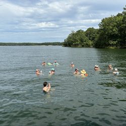 Bay Springs Marina - Friends floating in the beautiful water.