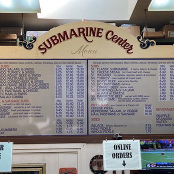 Submarine Center - Menu as of 2/2/22 - Italian Near Me - San Francisco, California Submarine Center - Menu as of 2/2/22 - Italian Near Me - San Francisco, California
