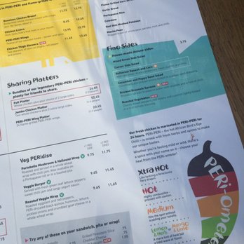 Nando's Peri-Peri - Menu! - Chicken Shop Near Me - Chicago, Illinois
