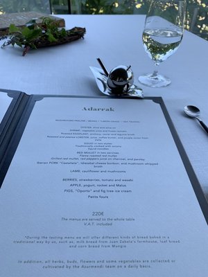 Menu photo 6 Azurmendi Larrabetzu, BI Menu photo 6 Azurmendi Larrabetzu, BI