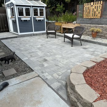 Solo Pavers Expert - After: paver patio by shed - Masonry/Concrete Near Me Solo Pavers Expert - After: paver patio by shed - Masonry/Concrete Near Me