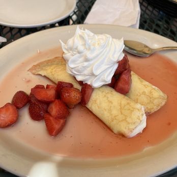 Magpie's Cafe - Strawberry crepes always hit the spot almost over for this flavor like two more weeks then out of season so sad - New American Near Me - Saint Charles, Missouri Magpie's Cafe - Strawberry crepes always hit the spot almost over for this flavor like two more weeks then out of season so sad - New American Near Me - Saint Charles, Missouri