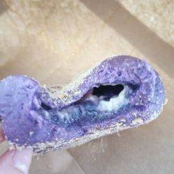 Xena’s Bread and Butter - Inside the Ube pandesal. $3.75.