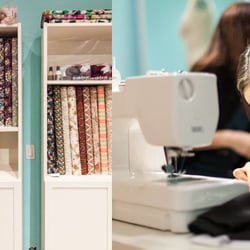 The Make Den - Quilting Cotton from Art Gallery Fabrics and our awesome, reliable and easy to use Janome 625E beginner sewing machines!