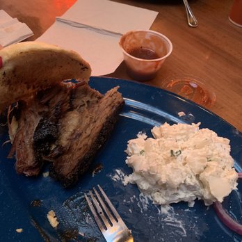 Feast BBQ - Brisket sandwich and potato salad - Barbeque Near Me - Louisville, Kentucky Feast BBQ - Brisket sandwich and potato salad - Barbeque Near Me - Louisville, Kentucky