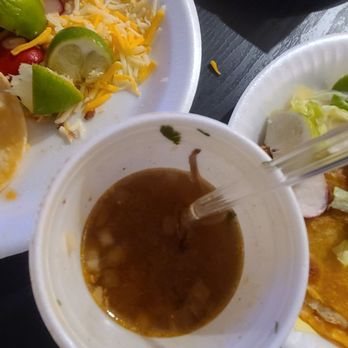 Birrieria Gonzalez - So the consome was just oily unflavored broth. It was clear with tons of onions and lightly brown? No taste - Mexican Near Me - Compton, California