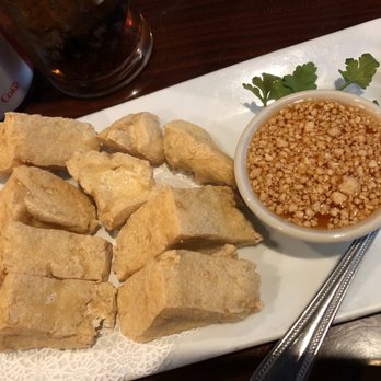 Kao Thai - 11. Golden Fried Tofu... very plain but sweet sauce helped... - Thai Near Me - Silver Spring, Maryland