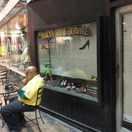 The entrance to Percy's in downtown Nashville's 1903 Arcade. Percy's shoe shines are as famous as the Arcade!