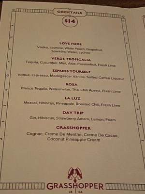 Menu photo 5 The Grasshopper Long Beach, CA Menu photo 5 The Grasshopper Long Beach, CA