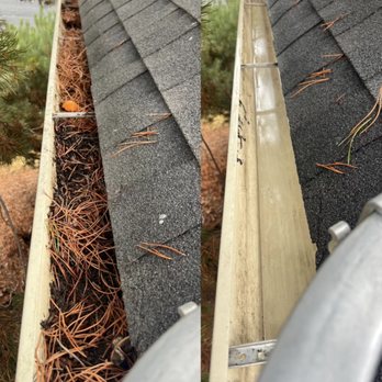 Solar Stan - Dirty and clean gutters. - Solar Panel Cleaning Near Me Solar Stan - Dirty and clean gutters. - Solar Panel Cleaning Near Me