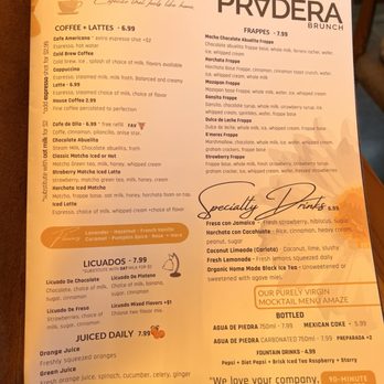 Pradera Brunch - Current Menu - Breakfast & Brunch Near Me - Costa Mesa, California