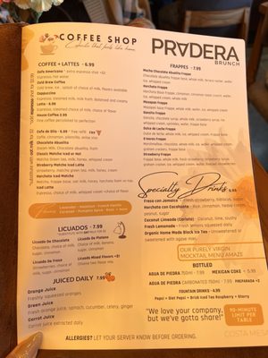 Menu photo 3 Pradera Brunch Costa Mesa, CA