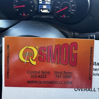 Q's Quik Smog - Business card - Smog Check Stations Near Me - Reno, Nevada Q's Quik Smog - Business card - Smog Check Stations Near Me - Reno, Nevada