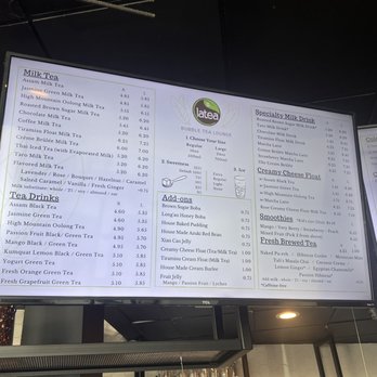 Latea Bubble Tea  - Menu pt 2 - Desserts Near Me - Culver City, California