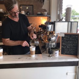 Bryan making my mocha