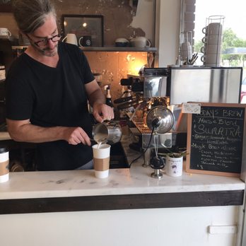 Southside Coffee - Bryan making my mocha - Coffee & Tea Near Me - Saint Petersburg, Florida