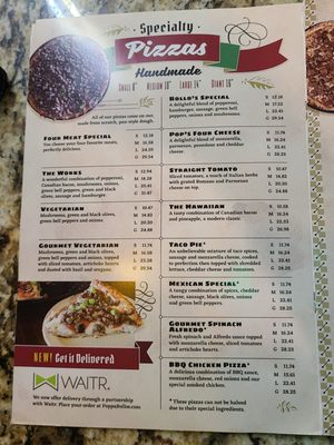 Menu photo 6 Poppa Rollo's Pizza Waco, TX