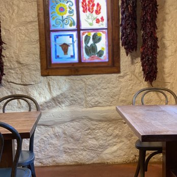 The Gap Café by Perini Ranch - Inside tables at The Gap Cafe by Perini Ranch. - Cafes Near Me - Buffalo Gap, Texas
