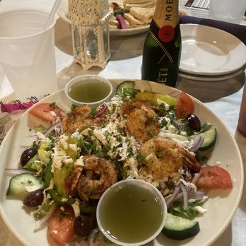 Attiki Bar and Grill - Greek Salad with Shrimp - Mediterranean Near Me - New Orleans, Louisiana Attiki Bar and Grill - Greek Salad with Shrimp - Mediterranean Near Me - New Orleans, Louisiana