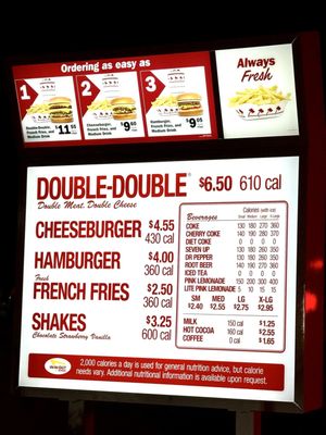 Menu photo 2 In-N-Out Burger Santa Clara, CA Menu photo 2 In-N-Out Burger Santa Clara, CA