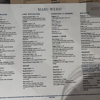 Maru WeHo - Menu - Sushi Bars Near Me - Nashville, Tennessee Maru WeHo - Menu - Sushi Bars Near Me - Nashville, Tennessee