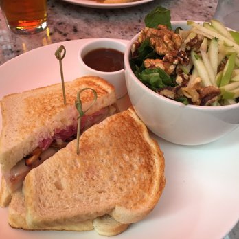 The Marq - Grilled chicken sandwich and side salad. - New American Near Me - Chicago, Illinois The Marq - Grilled chicken sandwich and side salad. - New American Near Me - Chicago, Illinois