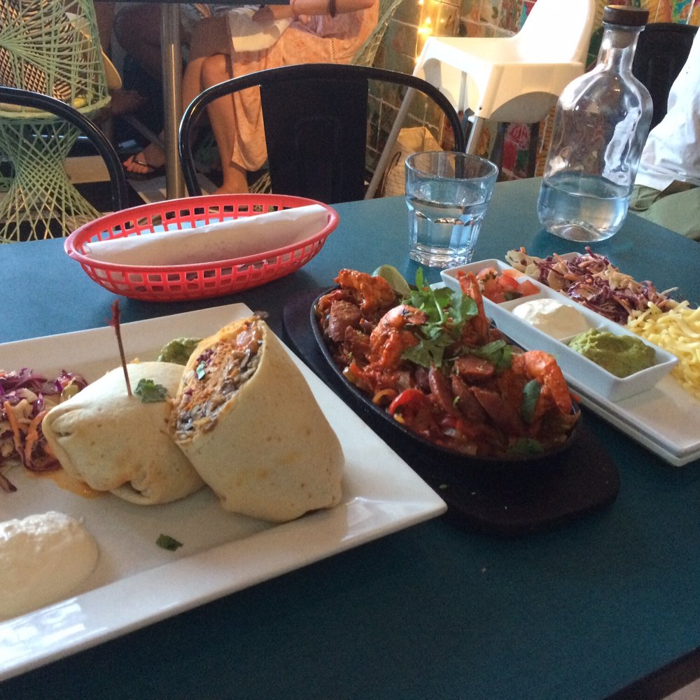Pulled pork burritos, prawn & chorizo fajitas!