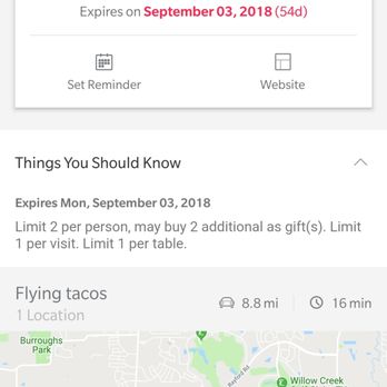 Flying Tacos - They don't accept Groupon's but they told me they did - Tacos Near Me - Tomball, Texas Flying Tacos - They don't accept Groupon's but they told me they did - Tacos Near Me - Tomball, Texas