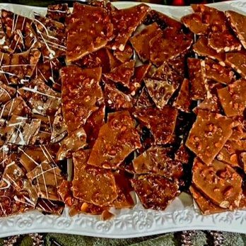 The Candy Nan - Chocolate espresso hazelnut, carolina reaper cashew, pistachio and cashew handmade brittles. - Candy Stores Near Me