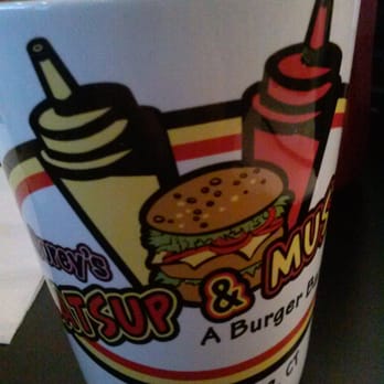 Pastrami On Wry - Catsup and mustard mugs at Pastrami on Wry - New American Near Me - Manchester, Connecticut