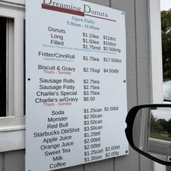 Dreaming Donuts - Menu
