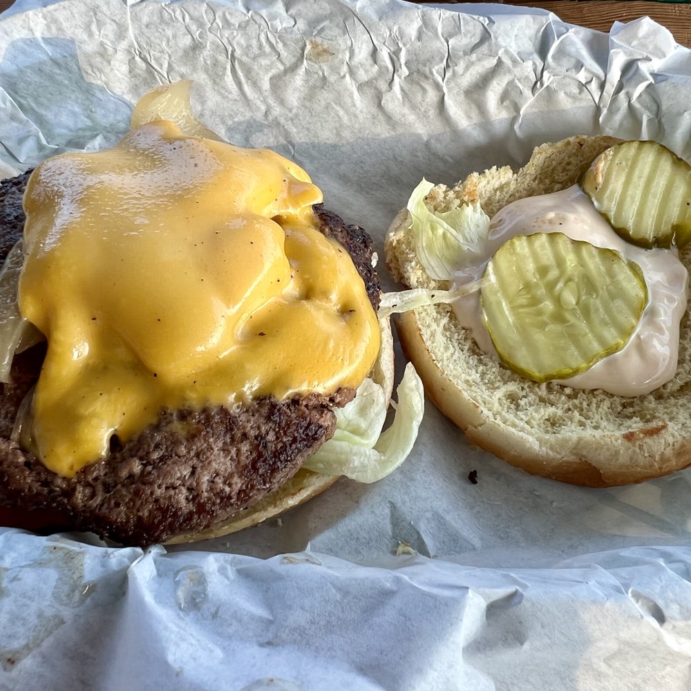 The Acres - Single cheeseburger - Yummy! - Mini Golf Near Me - Cincinnati, Ohio The Acres - Single cheeseburger - Yummy! - Mini Golf Near Me - Cincinnati, Ohio