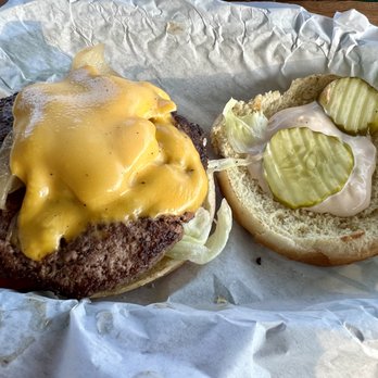 The Acres - Single cheeseburger - Yummy! - Mini Golf Near Me - Cincinnati, Ohio