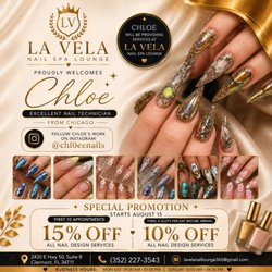 LA VELA NAIL SPA LOUNGE PROUDLY WELCOMES CHLOE!