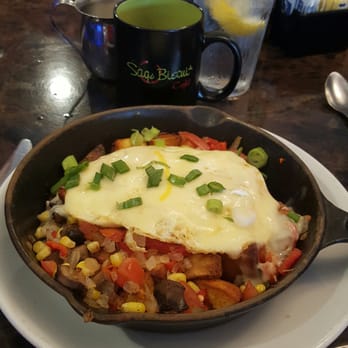Sage Biscuit Cafe - chicken pot pie my son had. and veggie skillet I had. great flavors - Breakfast & Brunch Near Me - Bradenton, Florida Sage Biscuit Cafe - chicken pot pie my son had. and veggie skillet I had. great flavors - Breakfast & Brunch Near Me - Bradenton, Florida