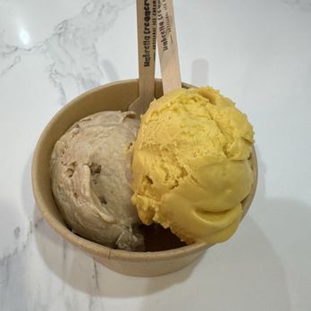 Umbrella Creamery - Chiku and Mango double scoop - Ice Cream & Frozen Yogurt Near Me - Folsom, California Umbrella Creamery - Chiku and Mango double scoop - Ice Cream & Frozen Yogurt Near Me - Folsom, California