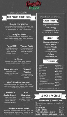 Menu photo 2 Campelli's Pizza Roseville, CA