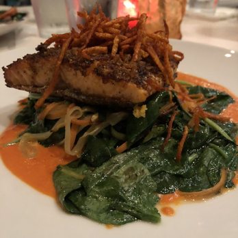 The Vault - Potato Crusted Salmon - American Near Me - Tulsa, Oklahoma The Vault - Potato Crusted Salmon - American Near Me - Tulsa, Oklahoma