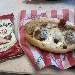 The 6-inch meatball sub ($10) The 6-inch meatball sub ($10)