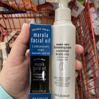 Trader Joe's - New Marula Facial Oil and Lemongrass Coconut Body Oil - Grocery Near Me - Davie, Florida Trader Joe's - New Marula Facial Oil and Lemongrass Coconut Body Oil - Grocery Near Me - Davie, Florida