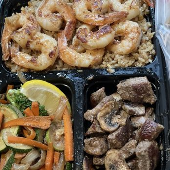 Hibachi Truck - Hibachi combo plate with prawns and filet migon - Japanese Near Me - Daly City, California