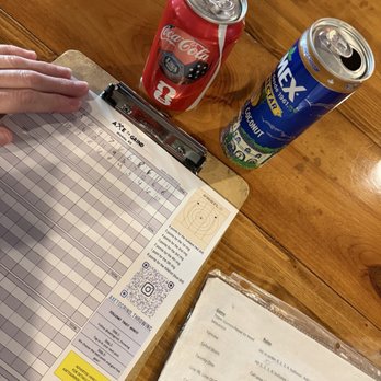 Axe To Grind - Score card & drinks - Axe Throwing Near Me - Wichita, Kansas Axe To Grind - Score card & drinks - Axe Throwing Near Me - Wichita, Kansas