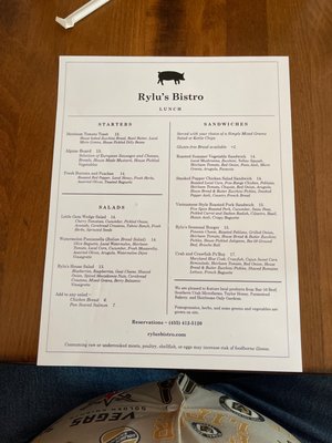 Menu photo 6 Rylu’s Bistro Santa Clara, UT