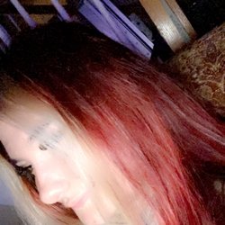 Hartline Hair - Me with red and a blonde money piece