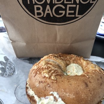 Providence Bagel - Parmesan onion bagel with vegetable cream cheese - Coffee & Tea Near Me - Providence, Rhode Island Providence Bagel - Parmesan onion bagel with vegetable cream cheese - Coffee & Tea Near Me - Providence, Rhode Island
