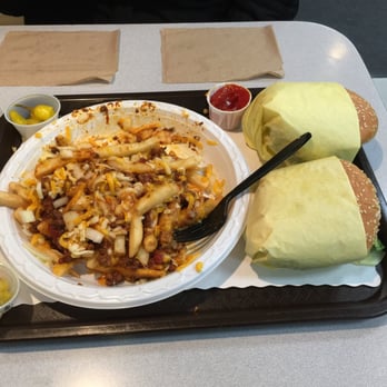 Varsity Burger - Chili cheese fries w/ onion and cheeseburger - Burgers Near Me - Anaheim, California Varsity Burger - Chili cheese fries w/ onion and cheeseburger - Burgers Near Me - Anaheim, California