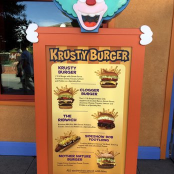 Krusty Burger - Menu - Burgers Near Me - Universal City, California Krusty Burger - Menu - Burgers Near Me - Universal City, California